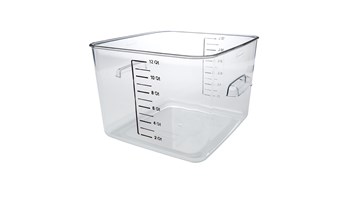 12 Qt Square Storage Container Clear