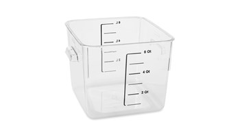 6 Qt Square Storage Container Clear